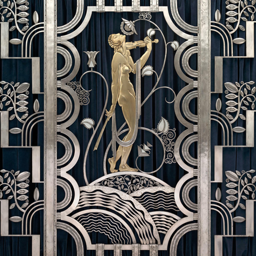 Paul Fehér, for Rose Iron Works, Inc., Muse with Violin Screen, 1930