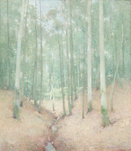 Emil Carlsen - Wood Interior, c.1910