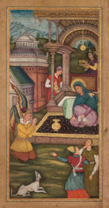 Mughal, early 17th century - The Annunciation, from a Mir’at al-quds (Mirror of Holiness) of Father Jerome Xavier, 1602-1604