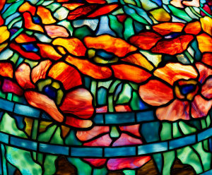 Tiffany Studios - Oriental Poppy Table Lamp (detail), c. 1902-10