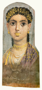 Egypt, Roman Empire, late Tiberian - Funerary Portrait of a Young Girl, c. 25–37 CE