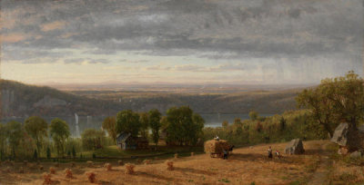 Worthington Whittredge - Landscape with Haywain, 1861