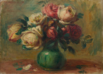 Pierre-Auguste Renoir - Roses in a Vase, c. 1890