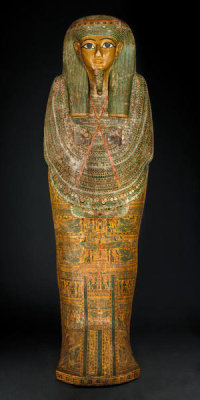 Egypt, Thebes, Third Intermediate Period - Coffin of Bakenmut - Exterior, c. 1000-900 BC