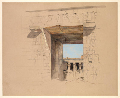 John Frederick Lewis - The Temple of Edfu: The Door of the Pylon, 1850