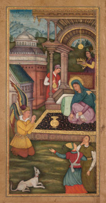 Mughal, early 17th century - The Annunciation, from a Mir’at al-quds (Mirror of Holiness) of Father Jerome Xavier, 1602-1604