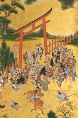 Tosa School, Japan - Horse Races at Kamo (detail), c. 1634-44