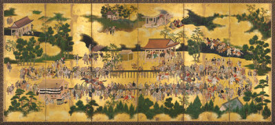 Tosa School, Japan - Horse Races at Kamo, c. 1634-44