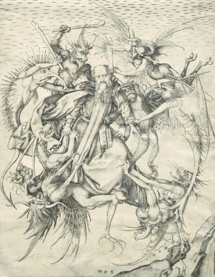 Martin Schongauer - Saint Anthony Tormented by Demons, 1400s
