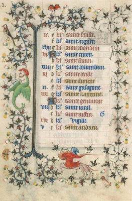 Master of the Brussels Initials - Calendar page, November, from the Hours of Charles the Noble, c. 1405