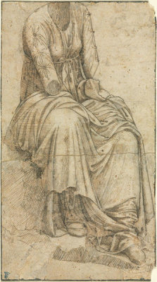 circle of Domenico Ghirlandaio - Copy of a Roman Statue of a Seated Woman, second half of 15th century