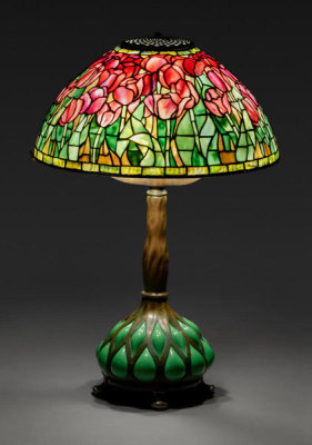 Tiffany Glass and Decorating Co. - Tulip Table Lamp, c. 1900