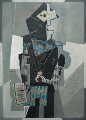 Pablo Picasso - Harlequin with Violin, 1918