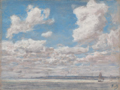 Eugène Boudin - Seascape with Open Sky, 1860